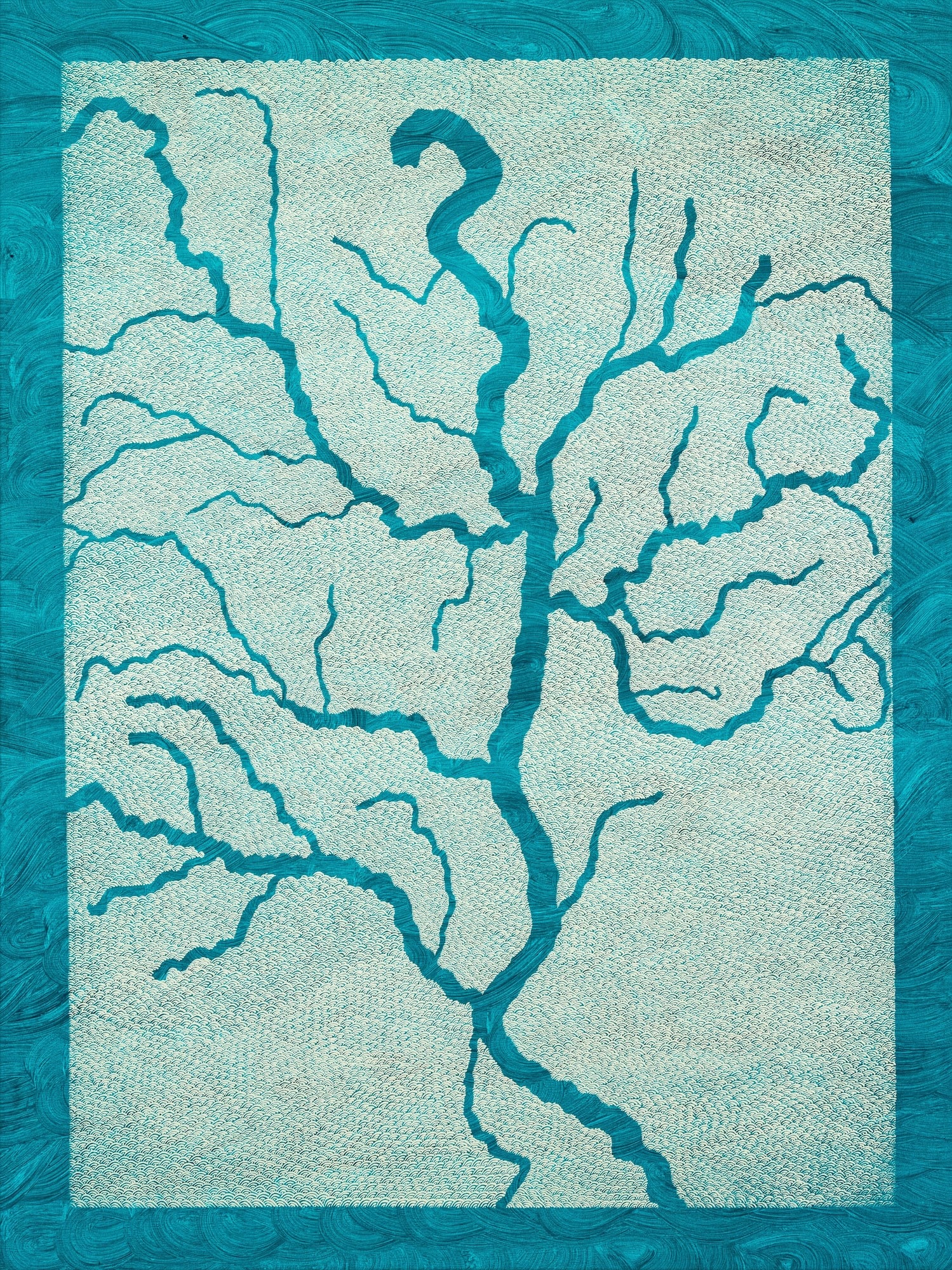 ID154 - Acrylic and silkscreen ink on canvas - YahouBrothers