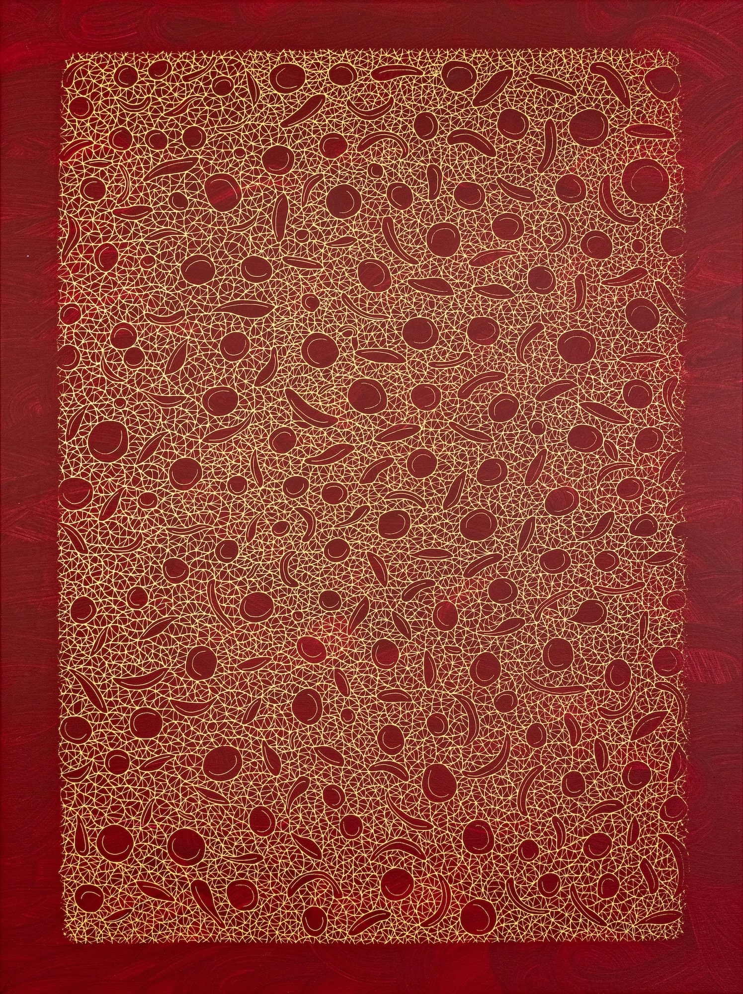 ID157 - Acrylic and silkscreen ink on canvas - YahouBrothers