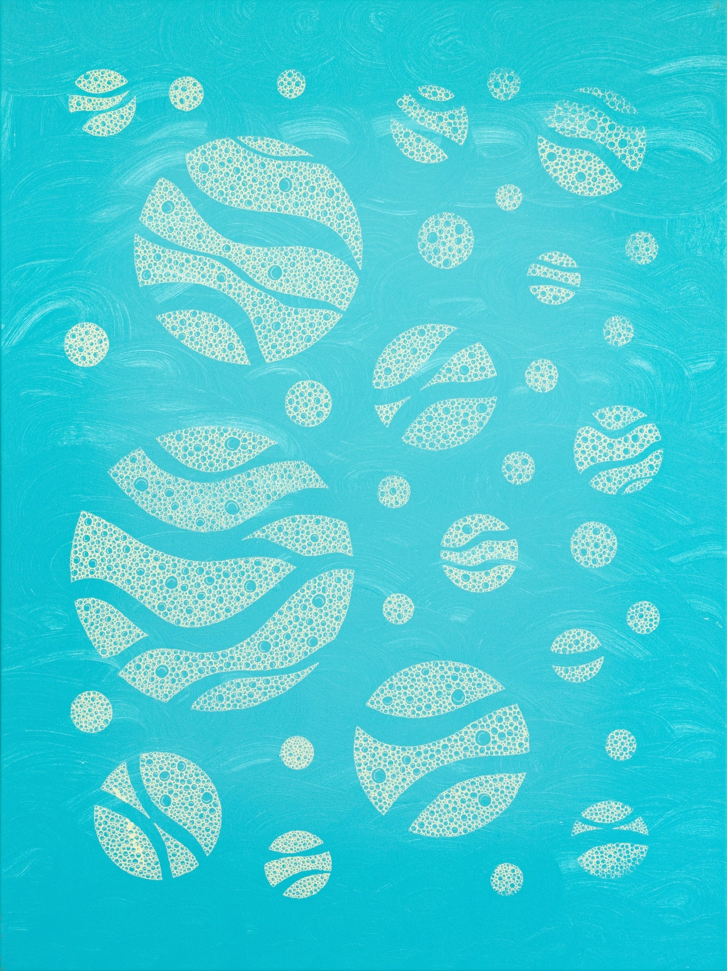 ID178 - Acrylic and silkscreen ink on canvas - YahouBrothers