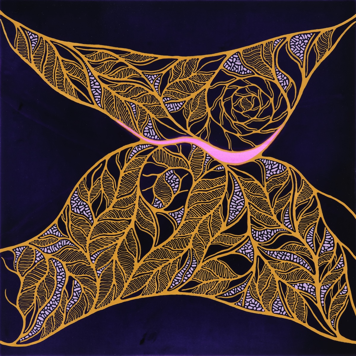 ID955 - Mineral Pigments, Pigments and Acrylic on canvas - Made in Tokyo, Japan - YahouBrothers