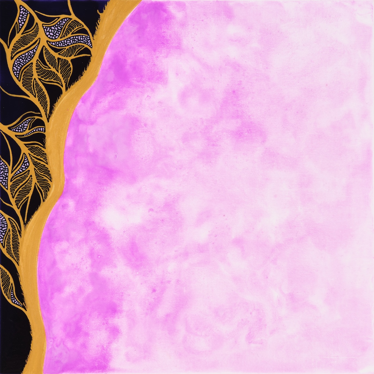 ID958 - Mineral Pigments, Pigments and Acrylic on canvas - Made in Tokyo, Japan - YahouBrothers