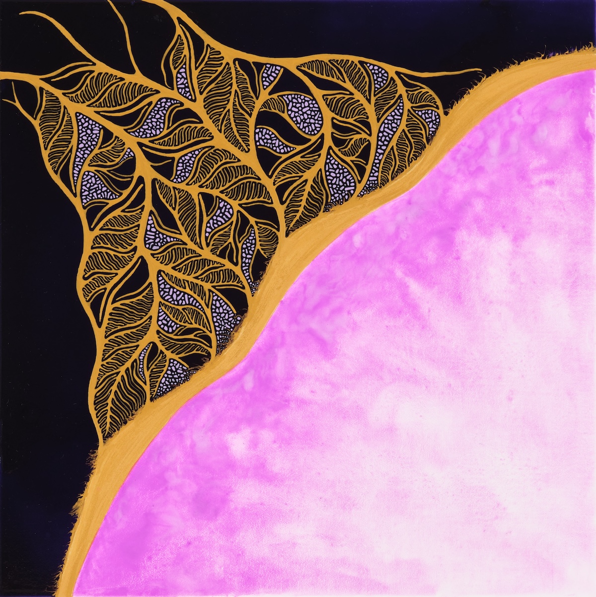 ID959 - Mineral Pigments, Pigments and Acrylic on canvas - Made in Tokyo, Japan - YahouBrothers